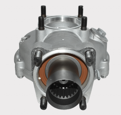 Rear differential assembly for Honda TRX500 ATV (2005–2014), silver metal housing