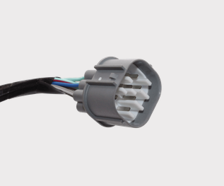 Front differential motor assembly for ATV, grey housing with white multi-pin connector.