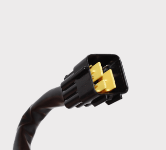 Front Diff Motor Assembly connector, black housing with yellow terminals.