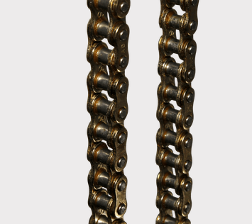 Cam chains pair for Honda TRX200/TRX200D/TRX200SX (1973–1997), bronze-toned metal, ATV City