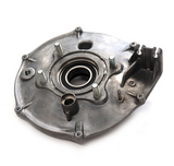 Brake backing plate for ATV, metal circular back plate with bearing hole and mounting studs