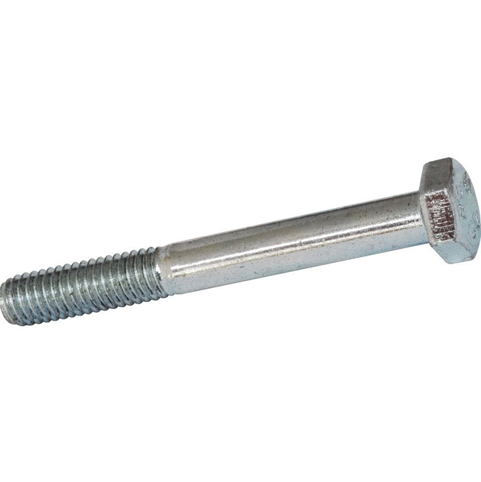 Bolt - hex head, plain finish steel, 10x100mm, partially threaded; pack of 10