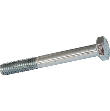 Bolt - hex head, plain finish steel, 10x100mm, partially threaded; pack of 10