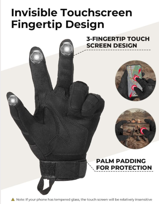 Motorcycle / Tactical Gloves – Black (Medium)