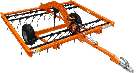Chapman TH200 tine harrow for ATV/UTV, 2.0m orange frame with 40 spring tines