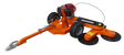 Chapman TS600 Pro ATV Trailed Strimmer with twin pivoting heads, orange frame and Honda 13hp engine