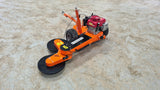 Chapman TS600 Pro ATV Trailed Strimmer with twin pivoting heads, Honda 13hp engine, orange frame and discs