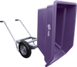 JFC Agri 250L tipping wheelbarrow, purple heavy-duty polyethylene tub with pneumatic wheel