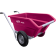 JFC Agri 250L tipping wheelbarrow, pink heavy-duty polyethylene with pneumatic wheel