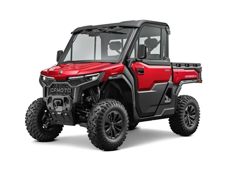 CFMOTO UFORCE U10 Pro Highland Bordeaux Red full-cab UTV with 998cc 3-cylinder engine and 90hp, 2000kg winch