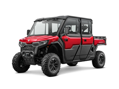 CFMOTO UFORCE U10 Pro XL red full-cab 6-seat UTV with winch