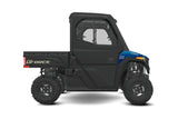 CFMOTO UFORCE 600 Highland UTV with full cab, black body and blue front fender accents, 4x4 EPS
