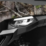 CFMOTO UFORCE 600 Highland UTV front close-up in black with prominent headlight