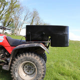 ATV Shallow Carrier Box 200L, black lightweight storage by JFC Agri for universal ATV fit