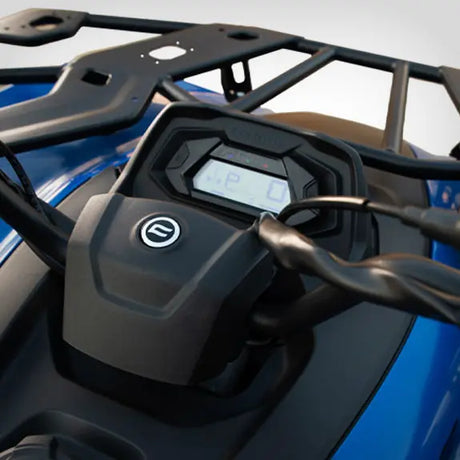 CFMOTO CForce 450 Agri 4WD ATV cockpit with digital gauge, hunter green body