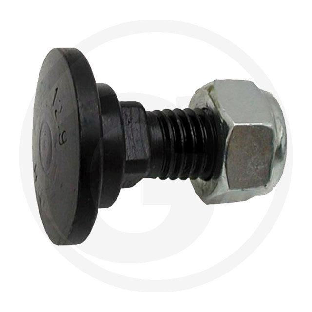 Granit blade bolt with lock nut, black finish, lawn mower accessory
