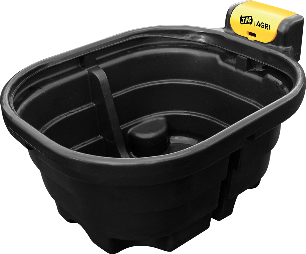 JFC Agri 600L Oval Fast Fill Water Trough Black | WRAS Approved Valve | DT600FF