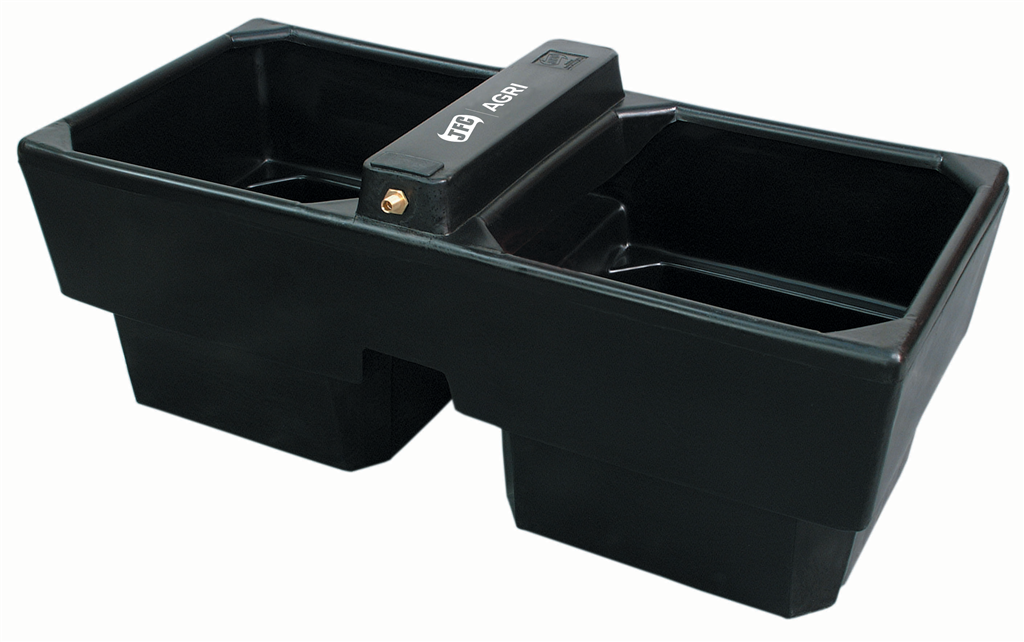 JFC Agri 282L Double Reservoir Water Trough | Livestock Field Trough with Brass Float Valve | DT70