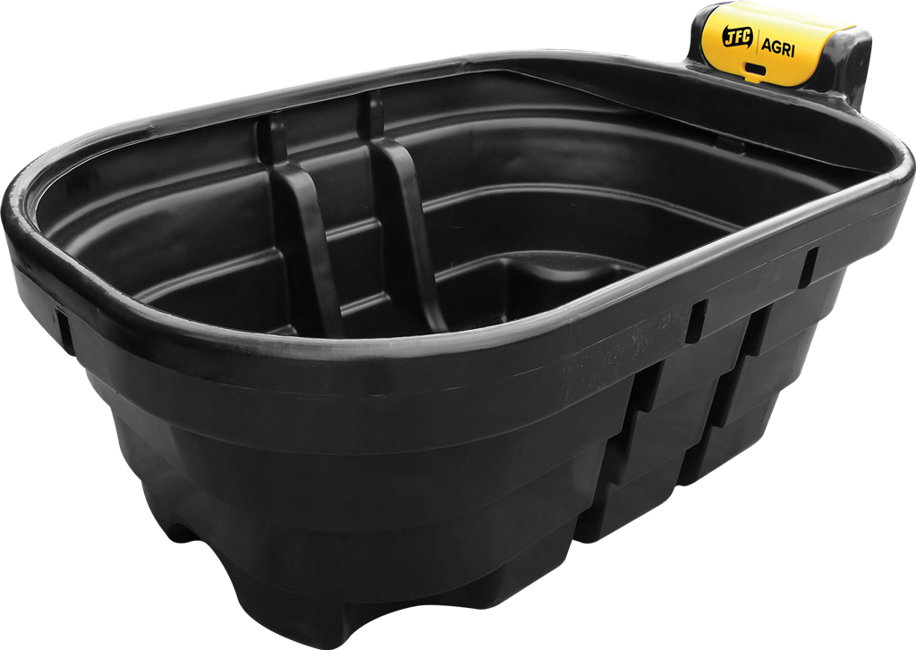 JFC Agri 800L Oval Fast Fill Water Trough Black | WRAS Approved Fast Fill Valve | DT800FF