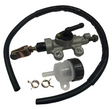 Rear brake master cylinder for Yamaha YFM Grizzly Kodiak Wolverine 2000–2010 by DGT Agri with reservoir and hoses