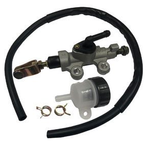 Rear brake master cylinder for Yamaha YFM Grizzly Kodiak Wolverine 2000–2010 by DGT Agri with reservoir and hoses