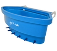 JFC Agri 6-teat lamb feeder, blue plastic gravity-feed with gate/fence mount