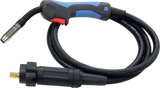 GYS EasyMIG 150 welding torch with accessories, blue-gray ergonomic handle and red trigger