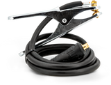 GYS EasyMIG 150 welder grounding clamp with black cable and brass connectors