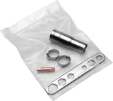 GYS EasyMIG 150 welder accessories kit in clear bag; silver clamps and copper nozzle