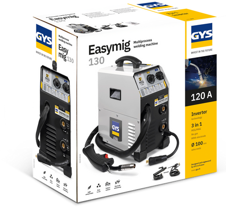 GYS EasyMIG 130 welder, multiprocess with accessories