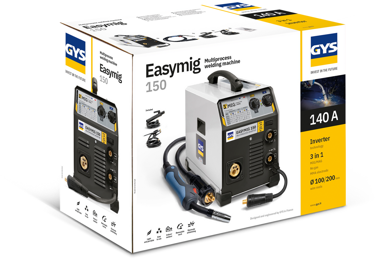 GYS EasyMIG 150 multiprocess welder with accessories