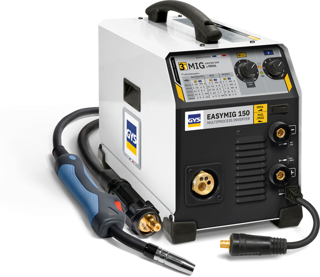GYS EasyMIG 150 welder multiprocess inverter with cables and MIG/MAG torch