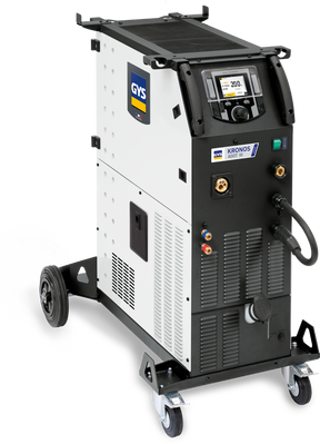 GYS Kronos 400T W welder on a wheeled cart with digital display panel