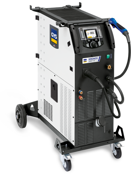 GYS Kronos 400T W welder with accessories on wheeled cart