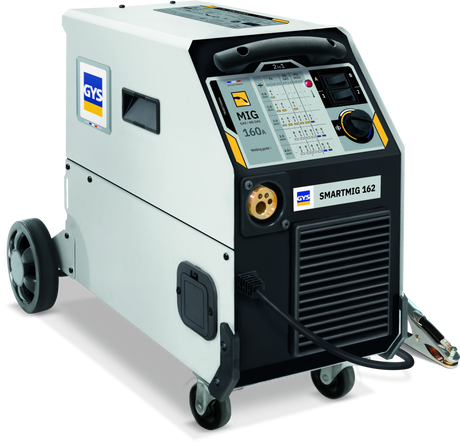 GYS SmartMIG 162 Welder, white portable MIG welder with control panel and GYS logo