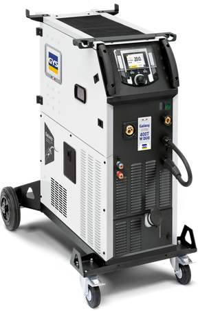 GYS Galaxy 400T W DUO welder with front control panel and wheels, white and black unit