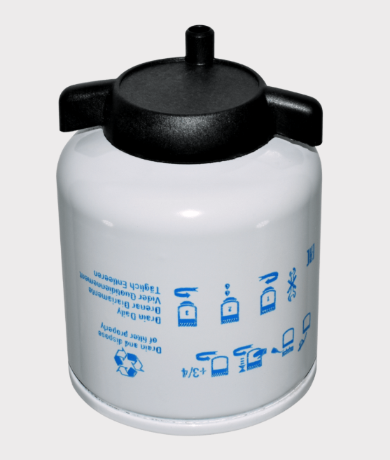 Fuel filter water separator ATV City for Polaris Ranger 900/1000 Diesel, 902 Diesel Kubota engine white canister