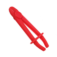 Fuel line clamp ATV City, red plastic, fits 120.0180 and compatible aftermarket fuel filters and hoses.