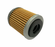 Oil filter for Yamaha YFM350/YFM400 ATVs (all years) by ATV City, pleated paper element with metal end caps