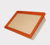 Segway 570 AT6 Snarler air filter with orange frame and pleated white media.