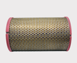 Polaris Ranger XP1000 OEM cylindrical air filter with pink end caps and perforated metal housing