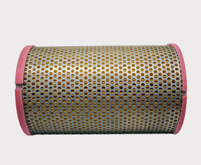 Polaris Ranger XP1000 OEM cylindrical air filter with pink end caps and perforated metal housing