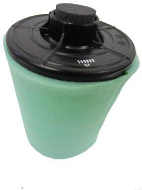 Can-Am ATV air filter with green foam and black cap for Outlander and Renegade 2012-2022 by ATV City.