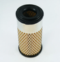 Kubota RTV900 diesel air filter K1211-82320 OEM replacement, cylindrical with gold perforated mesh and rubber ends