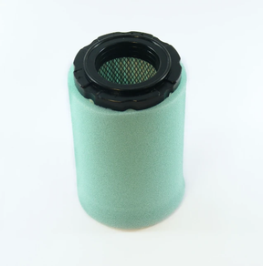 Air filter for Yamaha YFM250 Bruin/Beartracker/Big Bear ATV models 1987–1999; green foam cartridge with black plastic end cap.