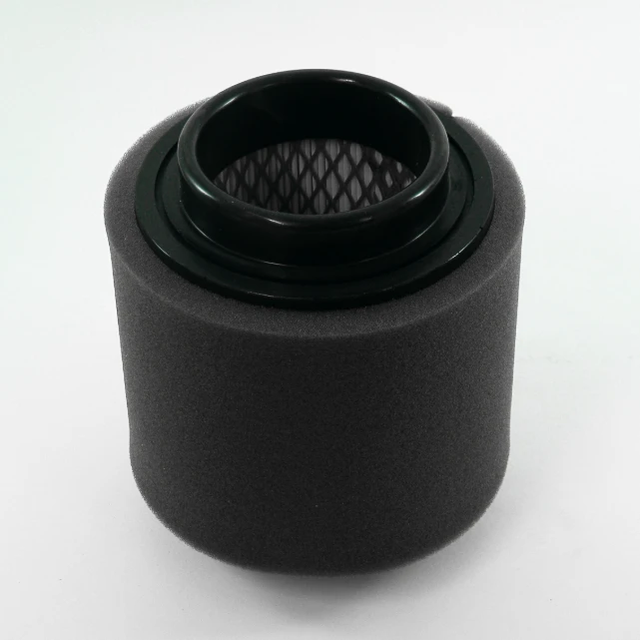 Air filter for Polaris ATV/UTV engines (200cc–325cc), black foam with inner mesh and durable seal for tight fit.