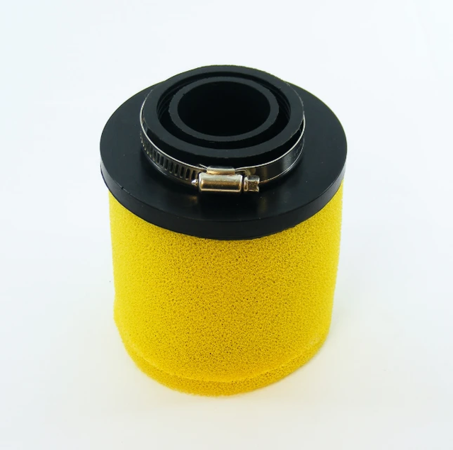 Air filter for Honda TRX 250 Recon ATV by ATV City, yellow foam cylinder with black top.