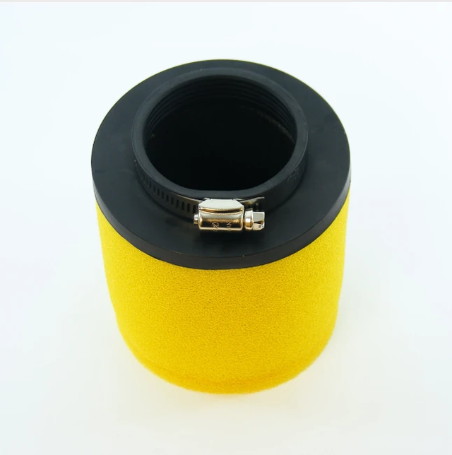 Air filter for Honda TRX 300/400/450 ATV by ATV City, yellow foam with black top and metal clamp