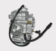 Hyper Carburetor Assembly for Suzuki LT-F400 Eiger 2003–2007 by ATV City; complete aluminum carb with black fuel line