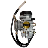OEM replacement Hyper Carburetor Assembly for Yamaha YFM350 Grizzly 2007–2014 by ATV City, black-top carb with hoses.